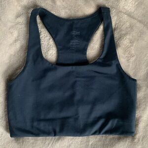 Girlfriend Collective Midnight / Navy Blue Paloma Sports Bra, Small